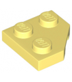 Bright Light Yellow Wedge, Plate 2 x 2 Cut Corner