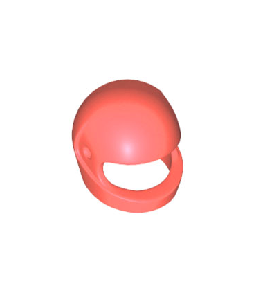 Coral Minifigure, Headgear Helmet Motorcycle (Standard)