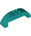Dark Turquoise Slope, Curved 8 x 2 x 2 Double