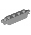 Light Bluish Gray Hinge Brick 1 x 4 Locking with 1 Finger Vertical End and 2 Fingers Vertical End