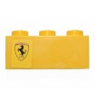 Yellow Brick 1 x 3 with Ferrari Logo Pattern Left Side Model (Sticker) - Set 30194