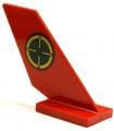 Red Tail Shuttle with Gold and Dark Green Target Pattern on Right Side (Sticker) - Set 70735
