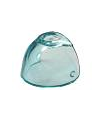 Trans-Light Blue Minifigure, Visor Large with Trapezoid Area on Top