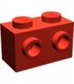 Red Brick, Modified 1 x 2 with Studs on 1 Side