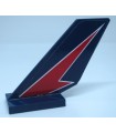 Dark Blue Tail Shuttle with Red Lightning on Dark Blue Background Pattern Model Right Side (Sticker) - Set 60177