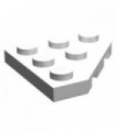 White Wedge, Plate 3 x 3 Cut Corner