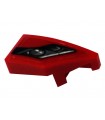 Red Wedge 2 x 1 x 2/3 Right with Car Headlight Pattern (Sticker) - Set 76895