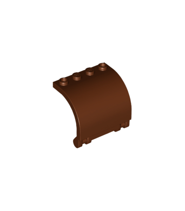 Reddish Brown Panel 3 x 4 x 3 Curved with Double Clip Hinge