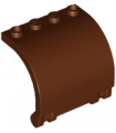 Reddish Brown Panel 3 x 4 x 3 Curved with Double Clip Hinge