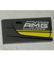 Dark Bluish Gray Tile 2 x 4 with Yellow Stripes, White 'AMG' on Dark Bluish Gray Pattern Model Right Side (Sticker) - Set 75877