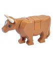 Medium Nougat Cow with Light Nougat Muzzle and White Spot on Head Pattern with Short Horns (Tile on Top)