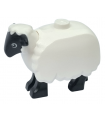 White Sheep with Black Head and Legs with Fleece