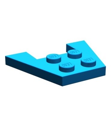 Blue Wedge, Plate 3 x 4 without Stud Notches