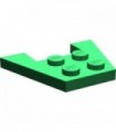 Green Wedge, Plate 3 x 4 without Stud Notches