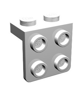 White Bracket 1 x 2 - 2 x 2