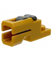 Pearl Gold Projectile Launcher, 1 x 2 Mini Blaster / Tile Shooter with Dark Bluish Gray Trigger (69754 / 69755)