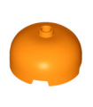 Orange Brick, Round 3 x 3 x 1 1/3 Dome Top - Open Stud
