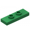 Green Plate, Modified 1 x 3 with 2 Studs (Double Jumper)