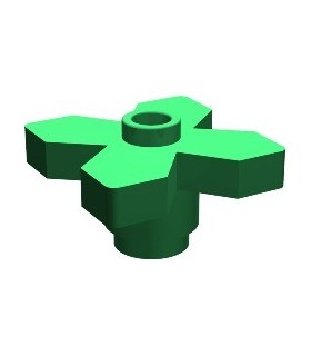 Green Plant Flower 2 x 2 Leaves - Angular