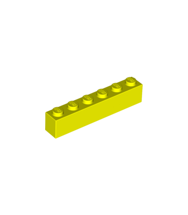 Neon Yellow Brick 1 x 6