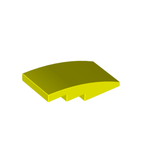 Neon Yellow Slope, Curved 4 x 2