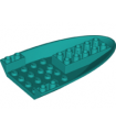 Dark Turquoise Aircraft Fuselage Forward Bottom Curved 6 x 10 with 3 Holes
