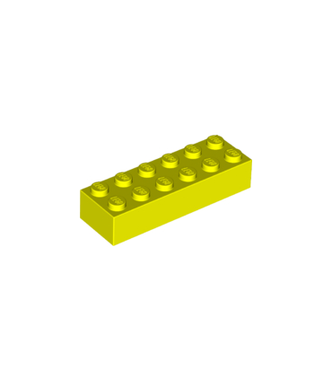 Neon Yellow Brick 2 x 6