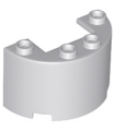 Light Bluish Gray Cylinder Half 2 x 4 x 2 with 1 x 2 Cutout