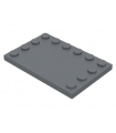 Dark Bluish Gray Tile, Modified 4 x 6 with Studs on Edges