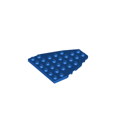 Blue Wedge, Plate 7 x 6 with Stud Notches (Boat Bow Plate)