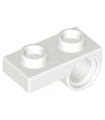 White Plate, Modified 1 x 2 with Pin Hole on Bottom