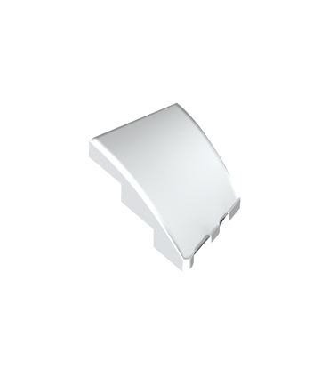 White Wedge 3 x 2 No Studs Left