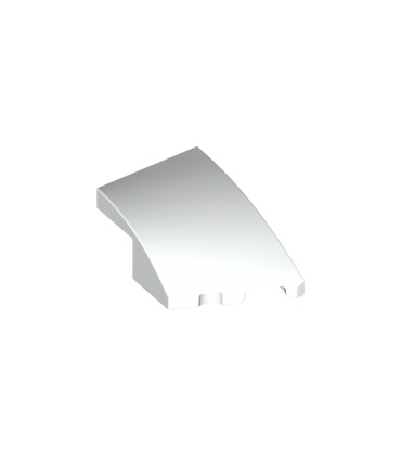 White Wedge 3 x 2 No Studs Right