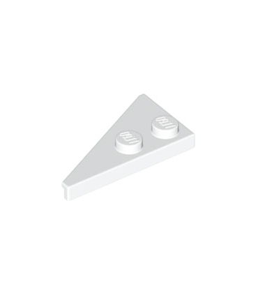 White Wedge, Plate 4 x 2 Right, Pointed