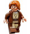 Obi-Wan Kenobi - Reddish Brown Robe, Dark Orange Mid-Length Tousled with Center Part Hair