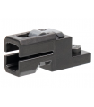 Pearl Dark Gray Projectile Launcher, 1 x 2 Mini Blaster / Tile Shooter with Dark Bluish Gray Trigger (69754 / 69755)