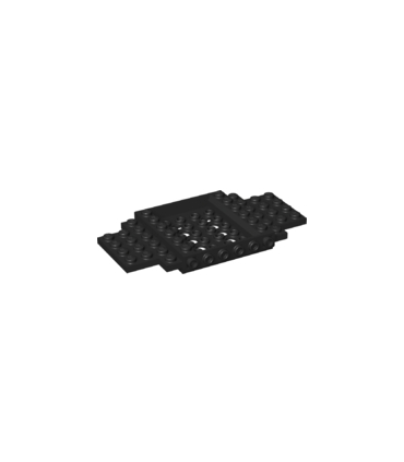 Black Vehicle, Base 6 x 12 x 1 with 5 x 4 Recessed Center and 8 Holes