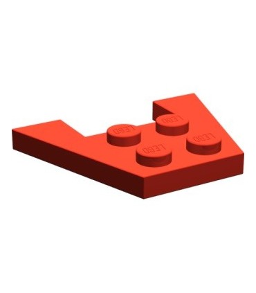 Red Wedge, Plate 3 x 4 without Stud Notches