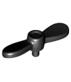Black Minifigure, Propeller 2 Blade Twisted Tiny with Small Pin