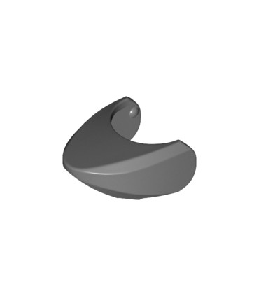 Dark Bluish Gray Shark Head with Rounded Nose (without Molded Eyes)