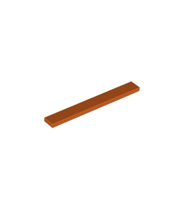 Dark Orange Tile 1 x 8