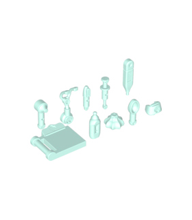 Light Aqua Friends Accessories, Medical, 10 in Bag (Multipack)