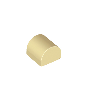 Tan Slope, Curved 1 x 1 x 2/3 Double