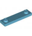 Medium Azure Plate, Modified 1 x 4 with 2 Studs with Groove