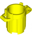 Neon Yellow Container, Trash Can with 4 Cover Holders
