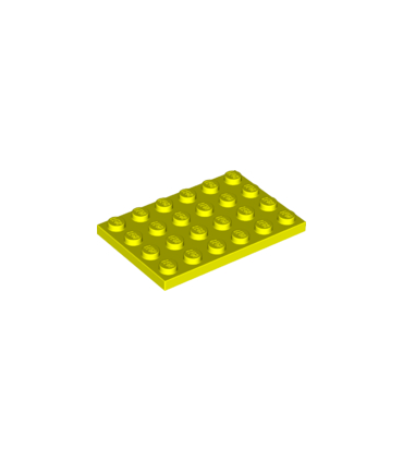 Neon Yellow Plate 4 x 6