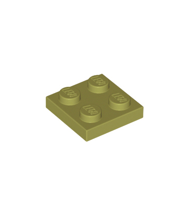 Olive Green Plate 2 x 2