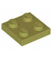 Olive Green Plate 2 x 2