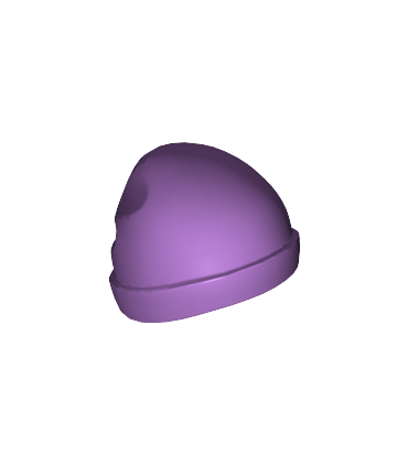 Medium Lavender Minifigure, Headgear Cap, Ski Beanie