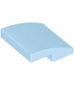 Bright Light Blue Slope, Curved 2 x 2 x 2/3